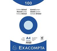 Exacompta 10316E Cartoncini Bristol, 21x29 cm, Azzurro