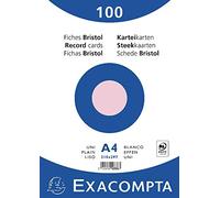 Exacompta 10336E Cartoncini Bristol, 21x29 cm, Rosa