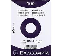 Exacompta 10509E Cartoncini Bristol, 105 x 148mm, Bianco