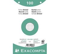 Exacompta 10603E Cartoncini Bristol, 12x20 cm, Bianco