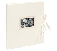 Exacompta 11154E Kingsbridge, 1 Album Libro Fotografico 29x32cm Per 300 Foto, 60 Pagine Bianche Con Divisori In Pergamena, Copertina Rivestita Con Tessuto Avorio E Nastro Di Seta