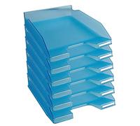 Exacompta 11336D Combo 2 Set di 6 Vaschette porta corrispondenzaTurchese translucido