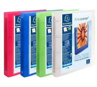 Exacompta 12 raccoglitori PP rigidi personalizzabili A4 4 anelli assortiti