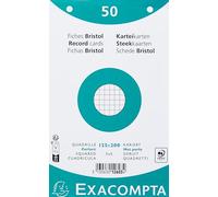 Exacompta 12603E Cartoncini Bristol, 12x20 cm, Bianco