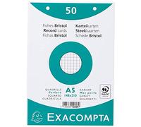 Exacompta 12608E Cartoncini Bristol, 14x21 cm, Bianco
