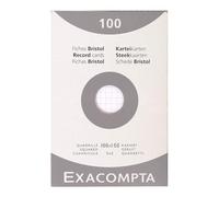 Exacompta 13202E Cartoncini Bristol, 10x15 cm, Bianco