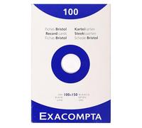 Exacompta 13302E Cartoncini Bristol, 10x15 cm, Bianco