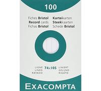 Exacompta 13800B Cartoncini Bristol, 7x10 cm, Bianco