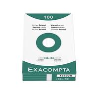 Exacompta 13802X Cartoncini Bristol, 10x15 cm, Bianco