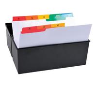 Exacompta 13997e pacchetto di 25 schede divisori Identificate di A-Z con linguette 11,7 x 14,8 cm bianco