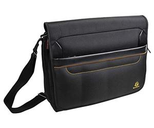 Exacompta 17234E Exactive, Borsello a Tracolla Nero Per Laptop 14 Pollici e Tablet, Poliestere di alta qualtià, Tasche Funzionali Per Riporre Vari Oggetti
