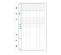 Exacompta 18214 fogli recettes-dépenses ricarica per organiser Exatime 17, confezione da 12, colore: bianco