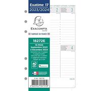 Exacompta - 18272E - Ricarica Per Exatime 17 - Dimensione: 10,5 cm x 17,2 cm - 1 settimana su 2 pagine - 16 Mesi: da settembre 2026 a dicembre 2027