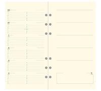 Exacompta 18644E Ricarica per Organizer Exatime 17 Pocket - 1 settimana su 2 pagine con note - Dimensione 17 x 9.2 cm - gennaio 2024 a dicembre 2024