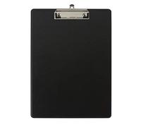 Exacompta 19291E Porta blocco in cartone Balacron con busta in plastica e clip con sistema di fissaggio a parete Formato 23 cm x 32 cm per documenti in formato A4, colore nero.