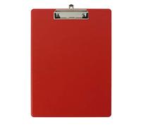 Exacompta 19295E Porta blocco in cartone Balacron con busta in plastica e clip con sistema di fissaggio a parete Formato 23 cm x 32 cm per documenti in formato A4 di colore rosso.