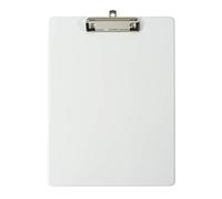 Exacompta 19296E Porta blocco in cartone Balacron con busta in plastica e clip con sistema di fissaggio a parete Formato 23 cm x 32 cm per documenti in formato A4 colore bianco