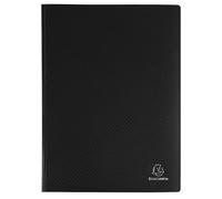 Exacompta - Rif. 8821E - Cartone da 20 Portadocumenti OPAK - 20 buste cristal lisce - 40 facciate - per formato A4 - dimensioni 24 x 32 cm - copertina in polipropilene semi-rigido - colore nero