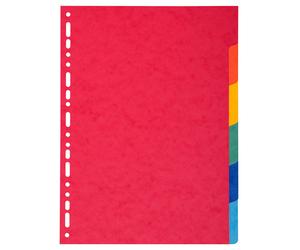 EXACOMPTA - 2006E - Separatore Forever - 6 tacche - cartoncino riciclato 220 gr - A4 - multicolore - Exacompta - 71840 - Conf. da 1 Pz. - 2006E