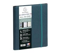 Exacompta 2007602E - Agenda da ufficio All in one Horizons 20S, visiva a spirale, sesamo, 15 x 21 cm, settimanale, da gennaio a dicembre 2026, colore: blu anatra