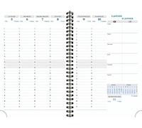 Exacompta - 20822E - Ricarica agenda settimanale da ufficio Visual Orizzonti 20S a spirale Carta nera - 15 x 21 cm - da gennaio a dicembre 2025