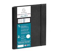 Exacompta - 2118641E - Agenda settimanale da ufficio All in 2 EasySlim 21 Kaa, 15 x 21 cm, da gennaio a dicembre 2025, colore: nero