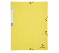 Exacompta 25 cartelline 3 lembi cartoncino lucido 400 g/m² giallo limone