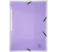 Exacompta 25 cartelline con elastico Chromaline Pastel 3 lembi malva