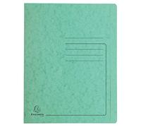 Exacompta - Rif. 39993E - Cartoncino da 25 cartelline a lamella stampata Iderama in carta lucida da 355 g/m² - camicia certificata FSC® - dimensioni 24 x 32 cm per documenti formato A4 - colore verde