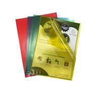 Exacompta 250 buste a L A4 PP goffrato riciclato 12/100 mm 4 colori