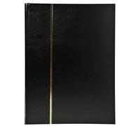 Exacompta 26131e - francobolli Album Fotografico in Mezza Pelle, 16 Pagine, 16.5 x 22.5 cm, Nero