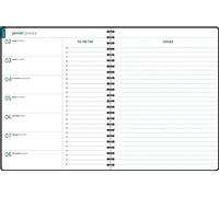 Exacompta - 2710042E - Ricarica agenda settimanale da ufficio EasyTime 27S a spirale - 21 x 27 cm - da gennaio a dicembre 2025