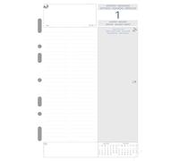 Exacompta 28250E Refill Organizer per Exatime 21 Libro bianco annuale annuale 1 ° e 2 ° semestre da gennaio a dicembre - Anno 2020