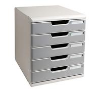 Cassettiera Modulo A4 - 35x28,8x32 cm - 5 cassetti - grigio/granito - Exacompta