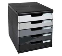 Exacompta 301794D MODULO A4-5 cassetti Tonalità grigie lucide