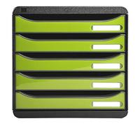 Exacompta 3097225D Cassettiera BIG-BOX PLUS IDERAMA, 5 cassetti aperti per formato fino a 24x32cm, Dimensioni (LxAxP) 27.8x27.1x34.7cm