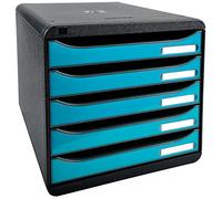 Exacompta 3097282D Cassettiera BIG-BOX PLUS IDERAMA, 5 cassetti aperti per formato fino a 24x32cm, Dimensioni (LxAxP) 27.8x27.1x34.7cm