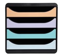 Exacompta 3104296D Cassettiera BIG-BOX Aquarel 4 cassetti aperti per formato fino a 24x32cm Dimensioni (LxAxP): 27,8x26,7x34,7cm Nero/Pastel glossy