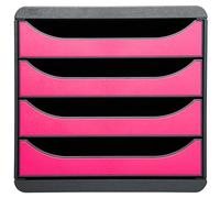 Exacompta 310784D Cassettiera BIG-BOX IDERAMA, 4 cassetti aperti per formato fino a 24x32cm, Dimensioni (LxAxP) 27.8x26.7x34.7cm