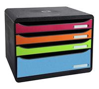 Exacompta 315798D BIG-BOX PLUS orizzonte IDERAMA 4 cassetti Nero/Arlecchino