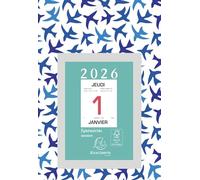 Exacompta - 32111E - Blocco effemeride neutro grande formato 9,8 x 13,4 cm - Su supporto piatto stampato carta 14,5 x 21,5 cm - Grandi numeri - 2024 - Colori assortiti
