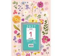 Exacompta - 32152E - Blocco effemeridi neutre 6,5 x 9,7 cm - Su piastra stampata Fiori 18 x 26 cm - 2026 - Visiva casuale