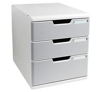 Exacompta 325041 Cassettiera con 3 cassetti, Modulo A4, Grigio