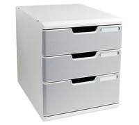 EXACOMPTA - 325041D - Cassettiera Modulo A4 - 28,8 x 32 x 35 cm - 3 cassetti - grigio-granito - Exacompta - 61955 - Conf. da 1 Pz. - 325041D