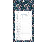 Exacompta 33118E Calendario mensile Mini Labo con fogli staccabili, 15,5 x 28,5 cm su supporto piatto stampato 19 x 41 cm 2026, colore casuale