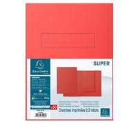 Exacompta 335008E Cartelle con Alette, 24x32 cm, Rosso
