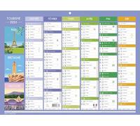Exacompta - 34314E - Calendario semestrale illustrato Turismo - 29,5 x 22 cm - gennaio - dicembre 2025 - Visuale casuale