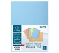 Exacompta 348006E Cartelle con Alette, 24x32 cm, Blu Chiaro