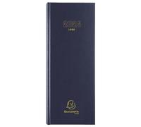 Exacompta - 38572E - Agenda giornaliera da ufficio Long Euro e centesimi - 13,5 x 32,1 cm - da gennaio a dicembre 2024 - Colori assortiti