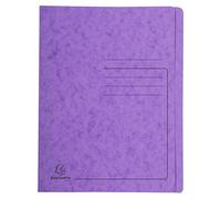 Exacompta 39998E Cartelletta con pressino in cartoncino lucido 355 gm² con stampa di righe sulla copertina per archiviare o presentare fino a 350 fogli di formato A4 Viola